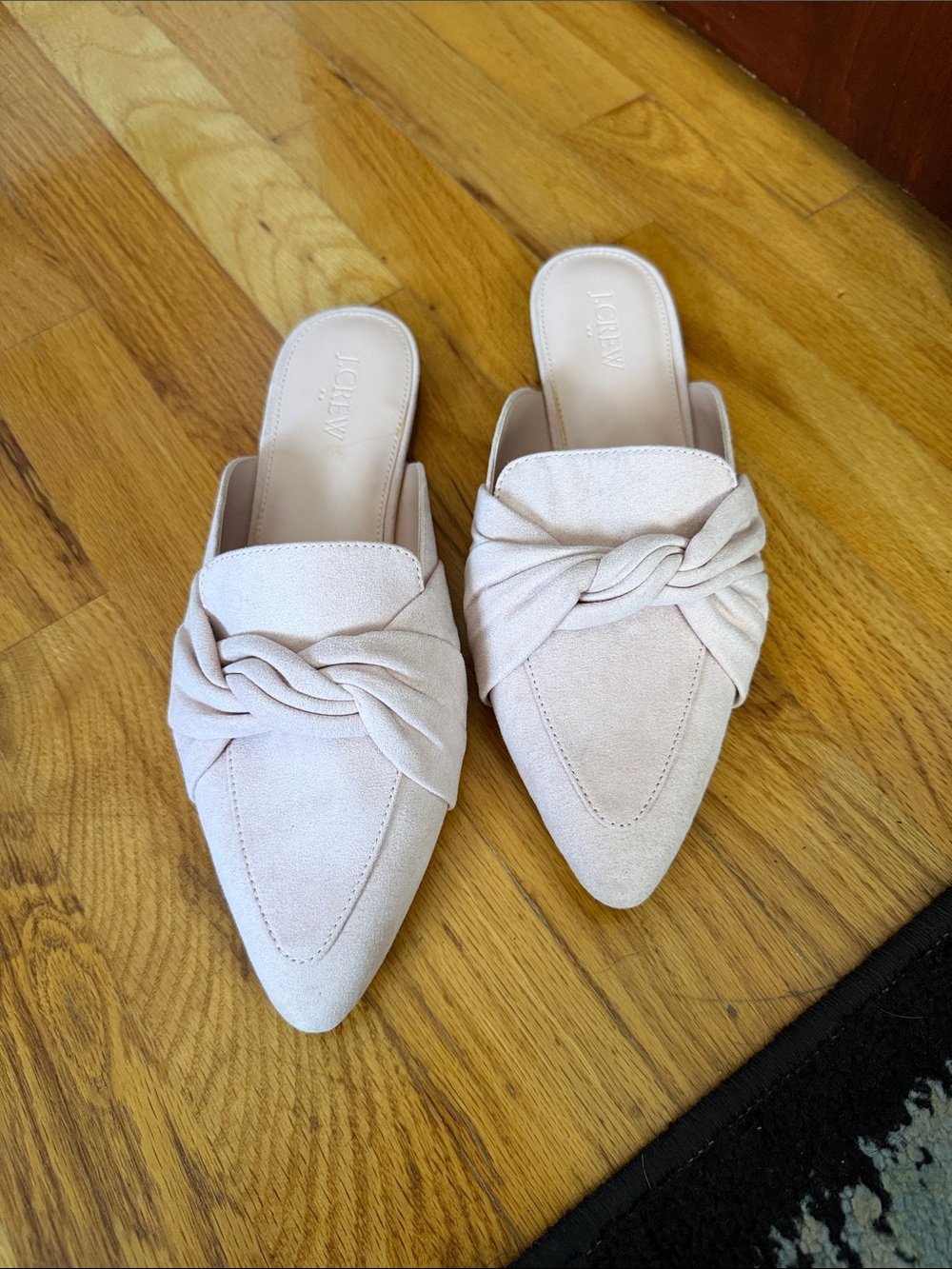 J. Crew Blush Knotted Pointed Toe Mule